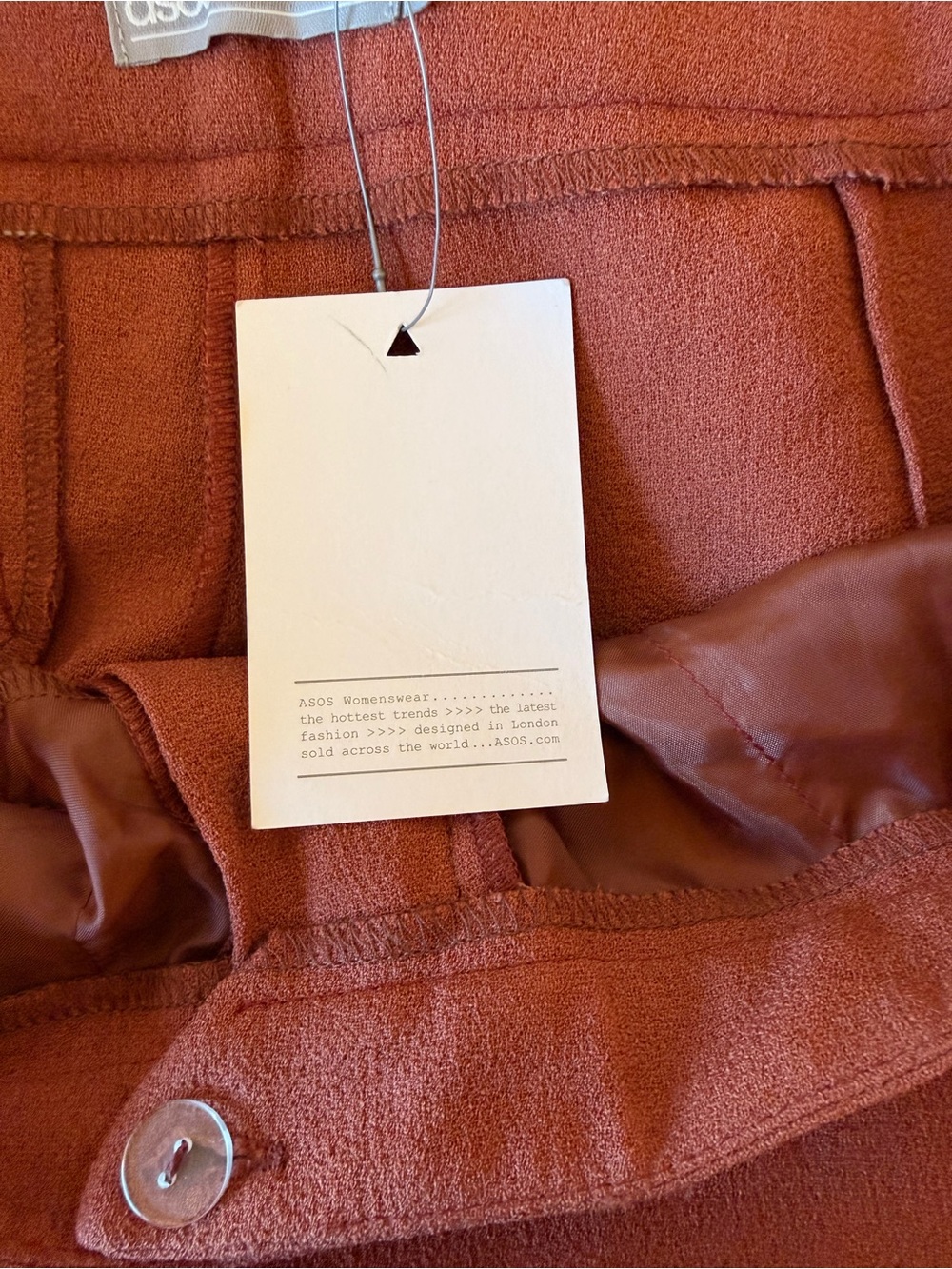 ASOS Rust-Tone High-Waist Trousers - Picture 9 of 10